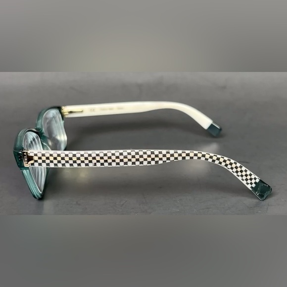 Furla ‘Linda’ Green Checker Eyeglasses 52-16-140 - Picture 3 of 6